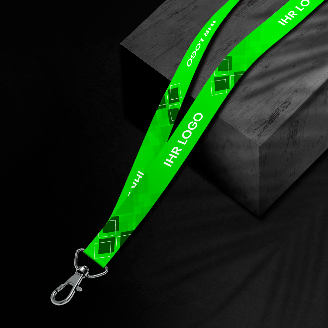 Schlüsselband Lanyard Lara grün mit Logo und Premium-Design