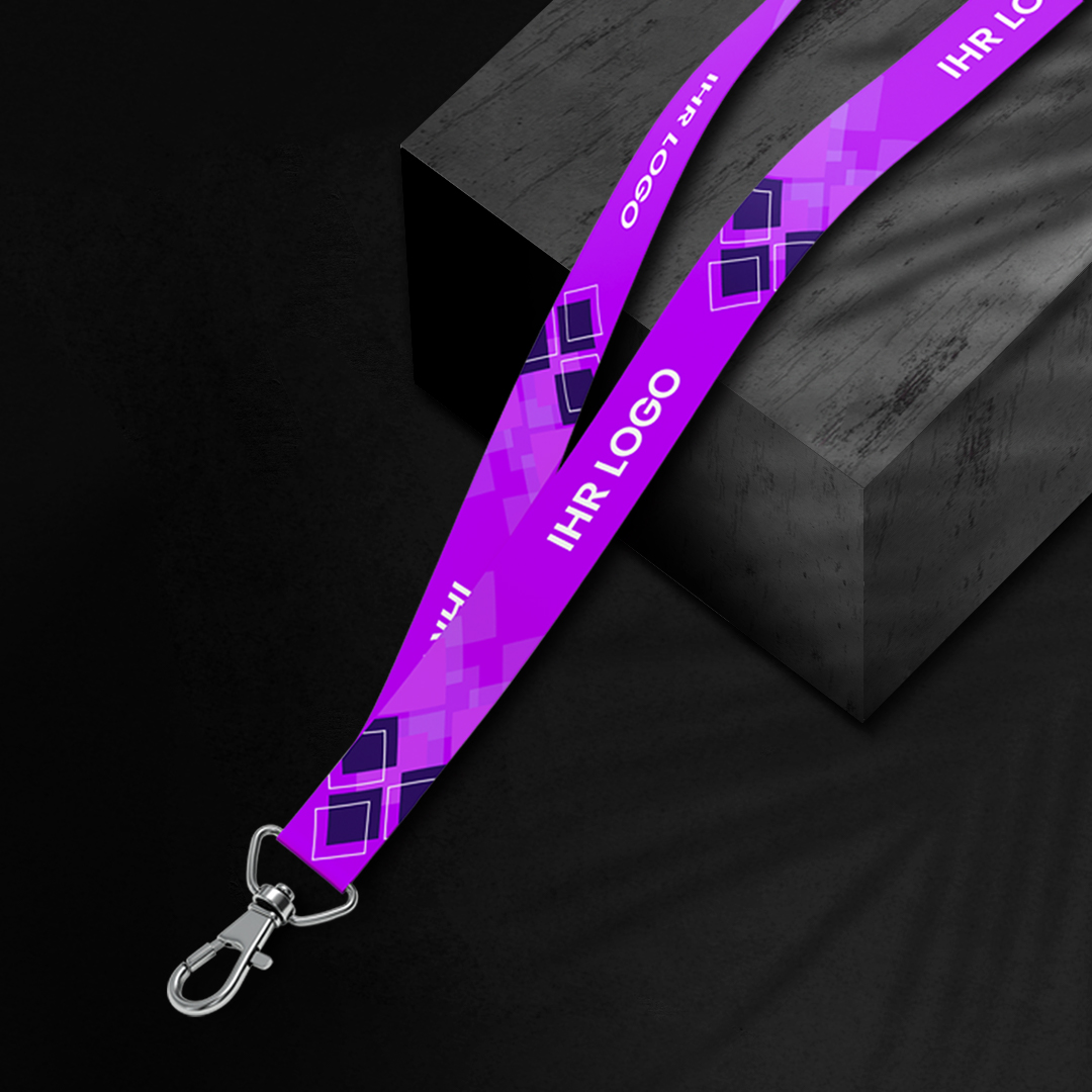 Schlüsselband Lanyard Lara violette mit Logo und Premium-Design (1)